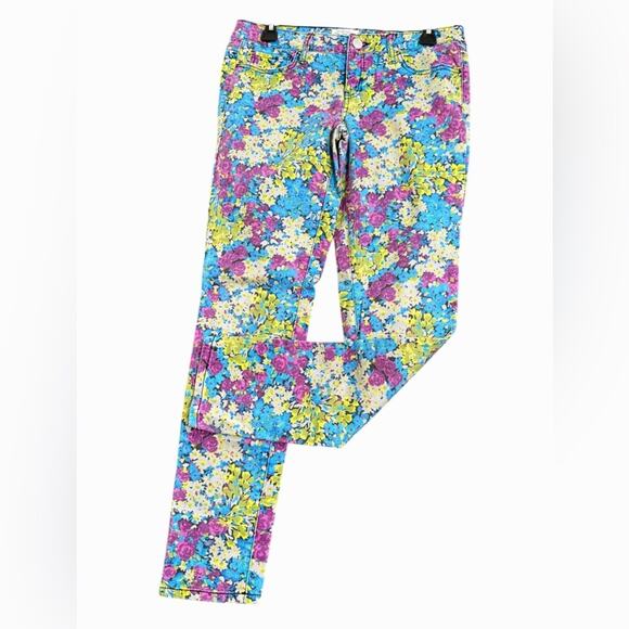 Aeropostale Ashley Floral Skinny Fit Jeans Multicoloured Size 9/10 - Picture 3 of 10